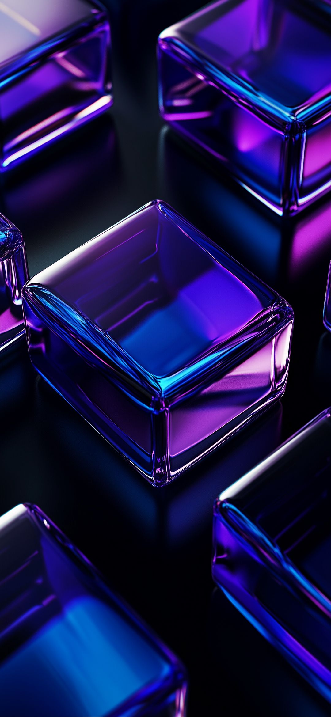 Neon Glass Cubes - abstract wallpaper for OpersCraft