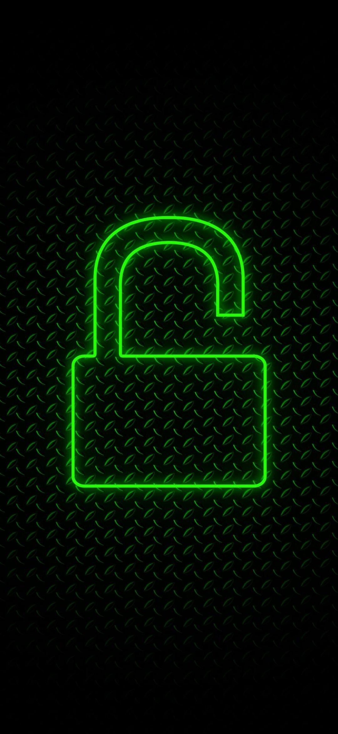 Neon Green Lock - neon wallpaper for OpersCraft