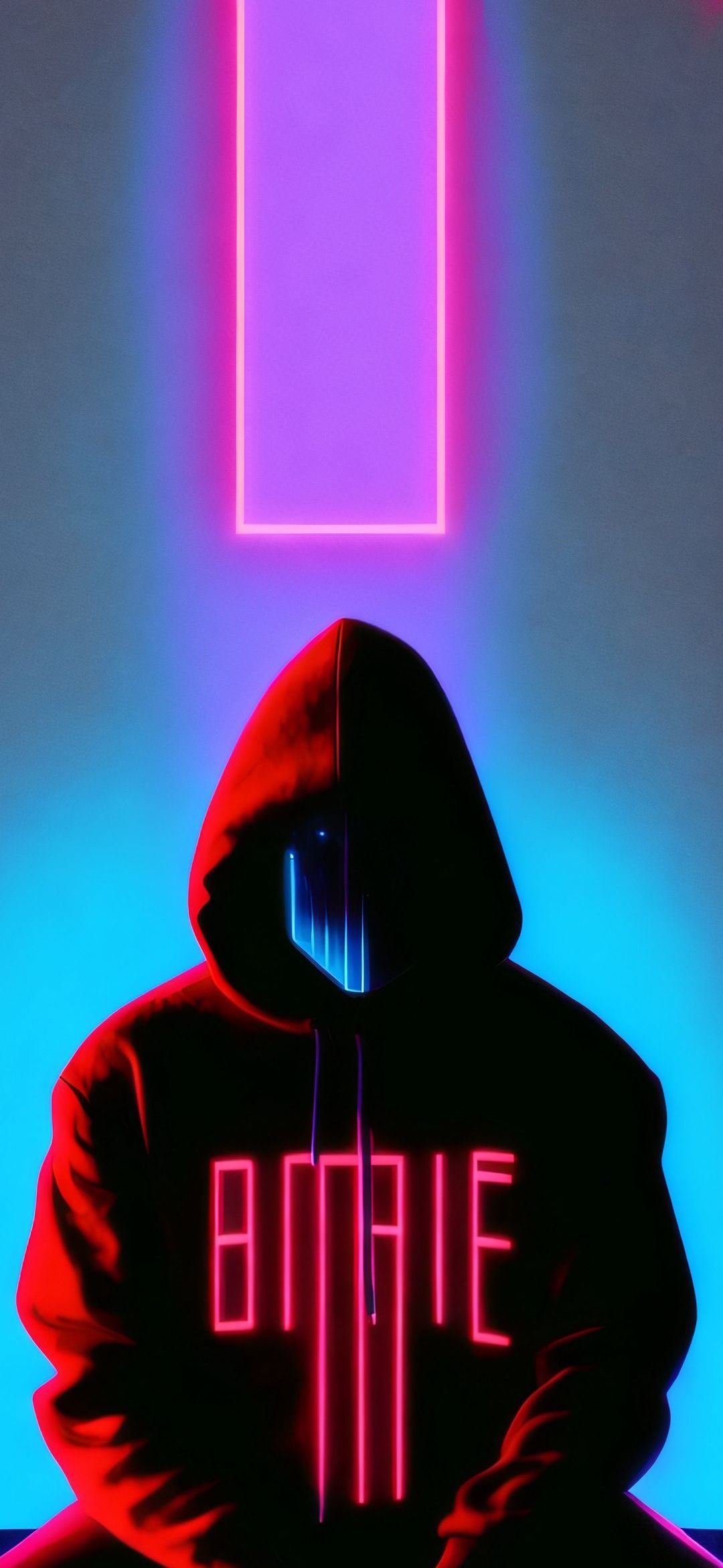 Neon Hoodie Figure - cyberpunk wallpaper for OpersCraft