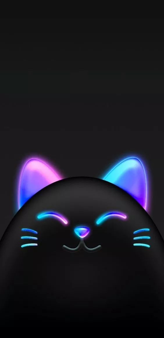 Neon Kitty Glow - cat wallpaper for OpersCraft