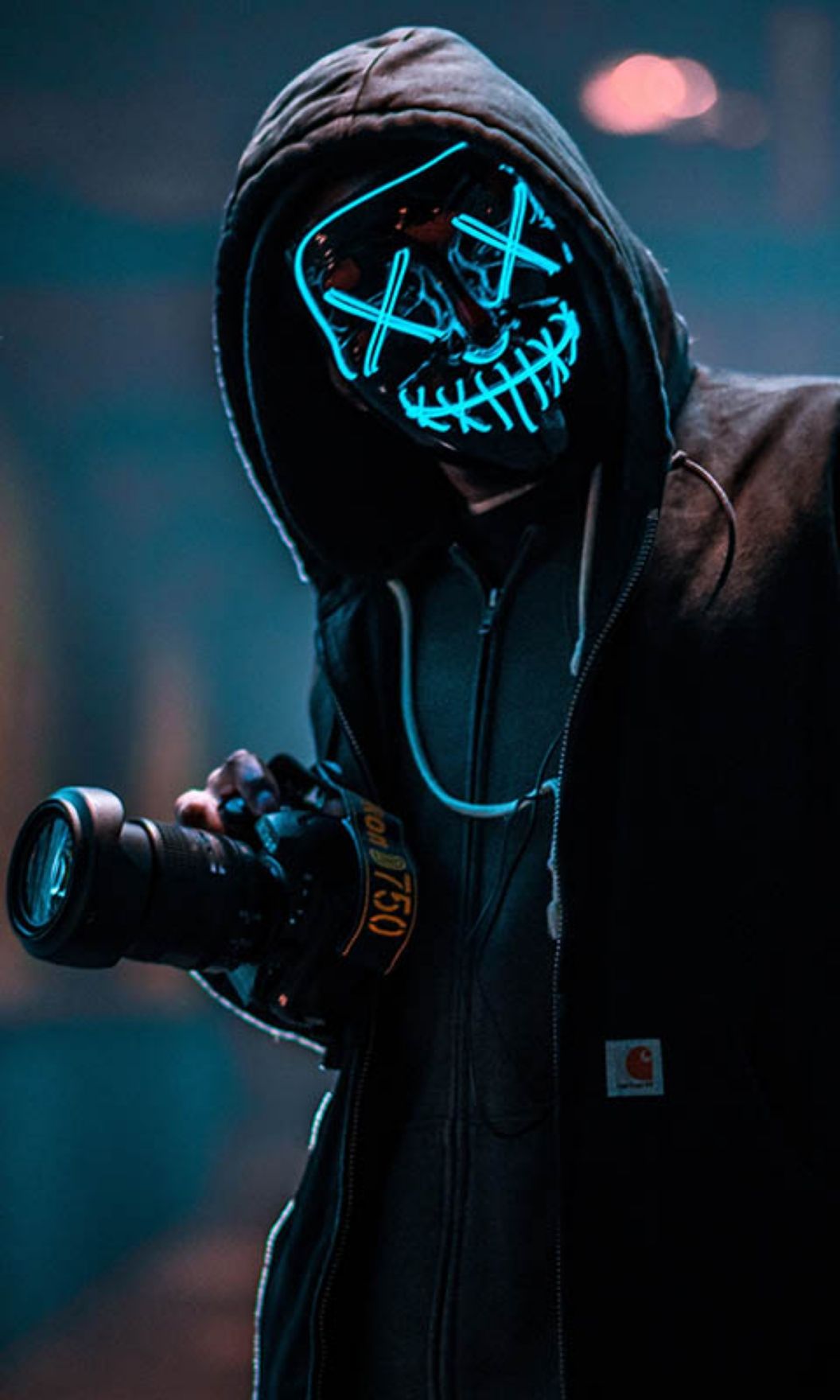 Neon Mask Photographer - mask wallpaper for OpersCraft