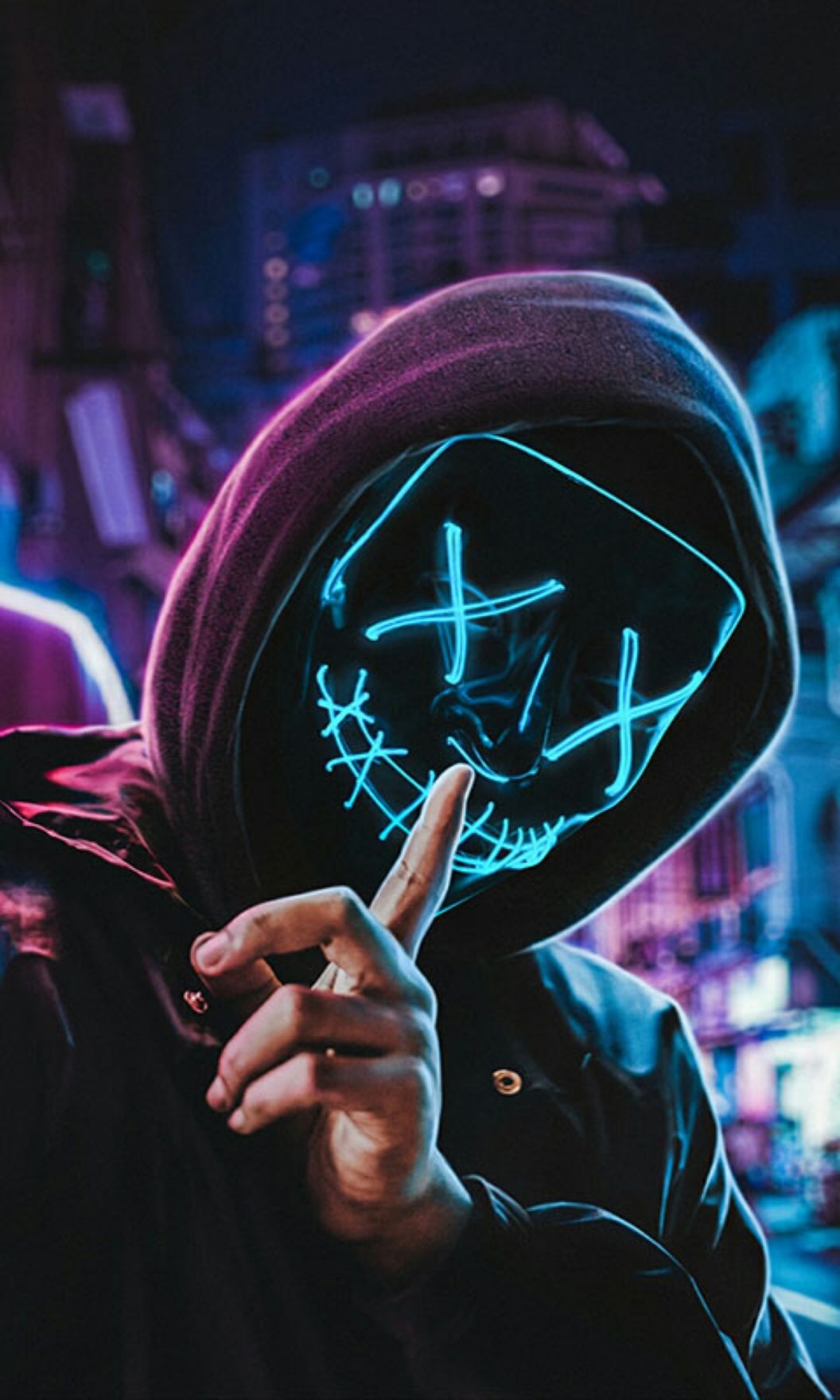 Neon Mask Shush - mask wallpaper for OpersCraft