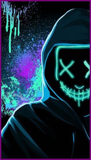 Neon Masked Figure - ghetto wallpaper for OpersCraft