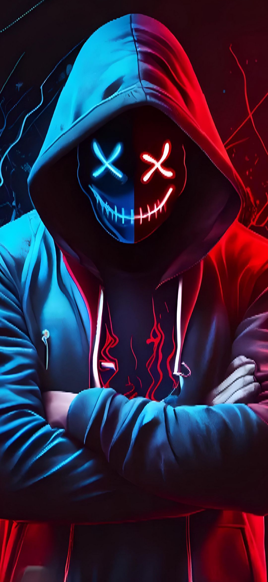 Neon Masked Figure - dope wallpaper for OpersCraft