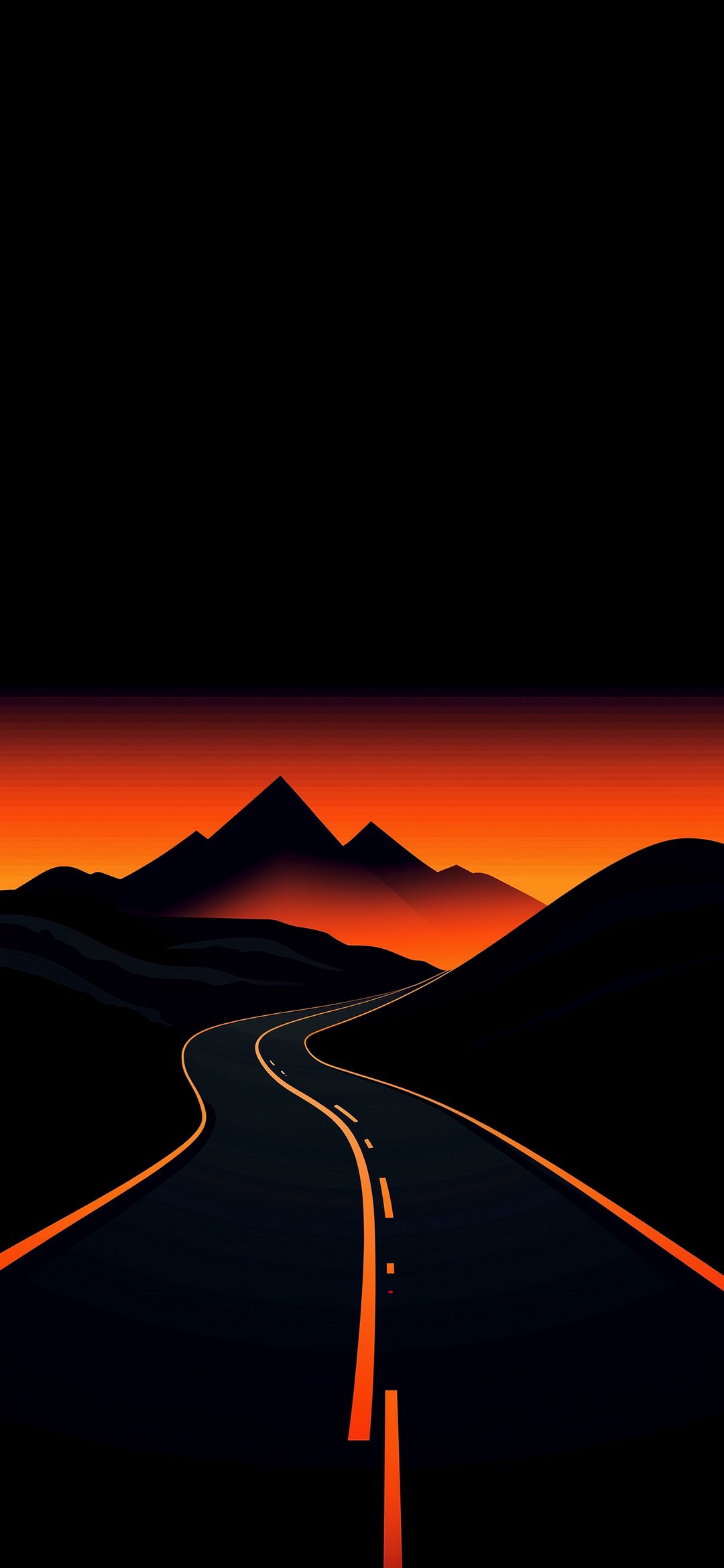 Neon Mountain Road - road wallpaper for OpersCraft