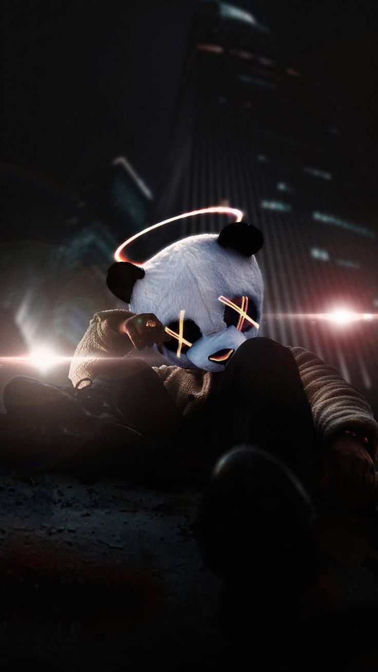 Neon Panda Mask - mask wallpaper for OpersCraft