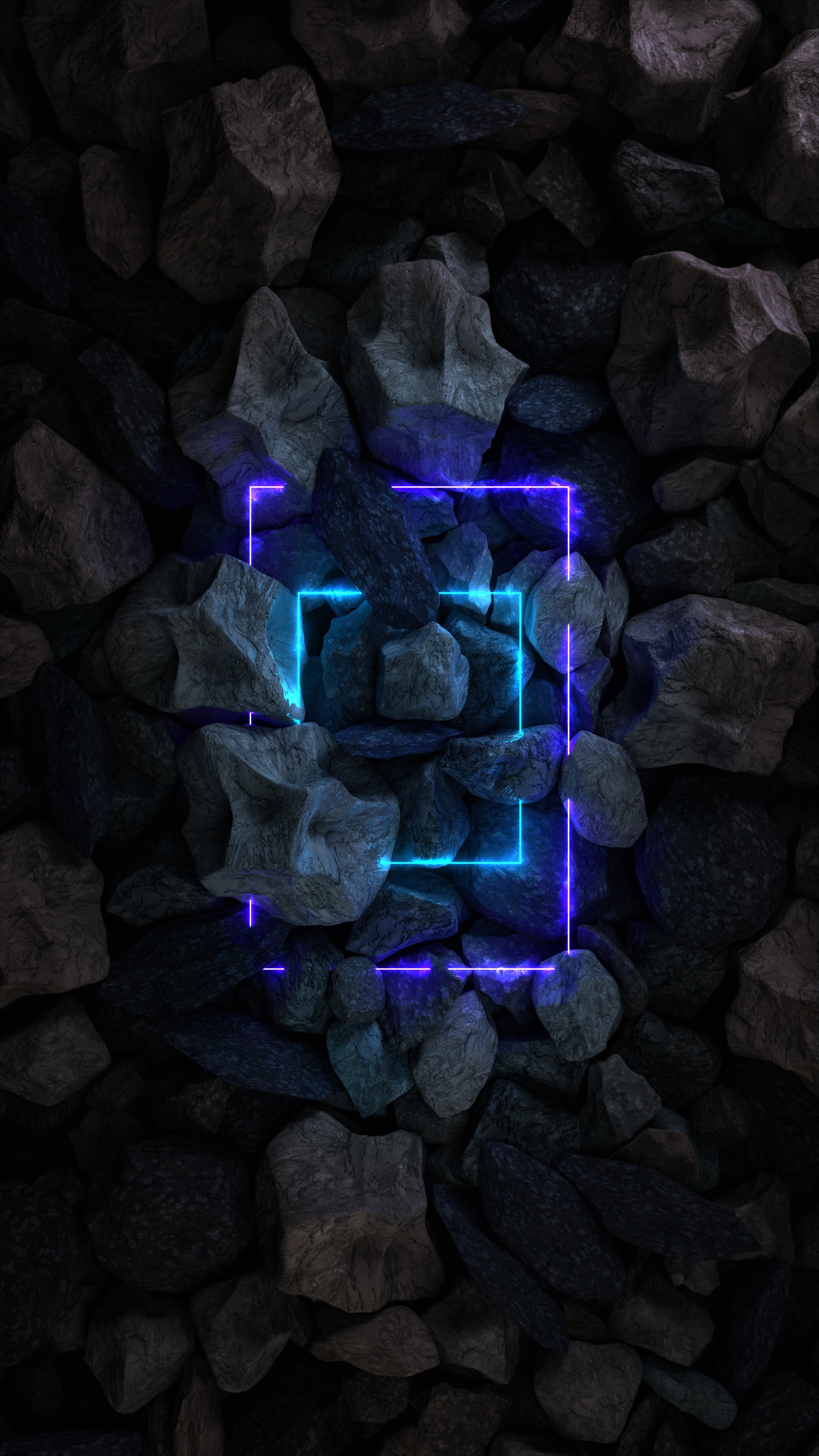 Neon Rock Portal - abstract wallpaper for OpersCraft