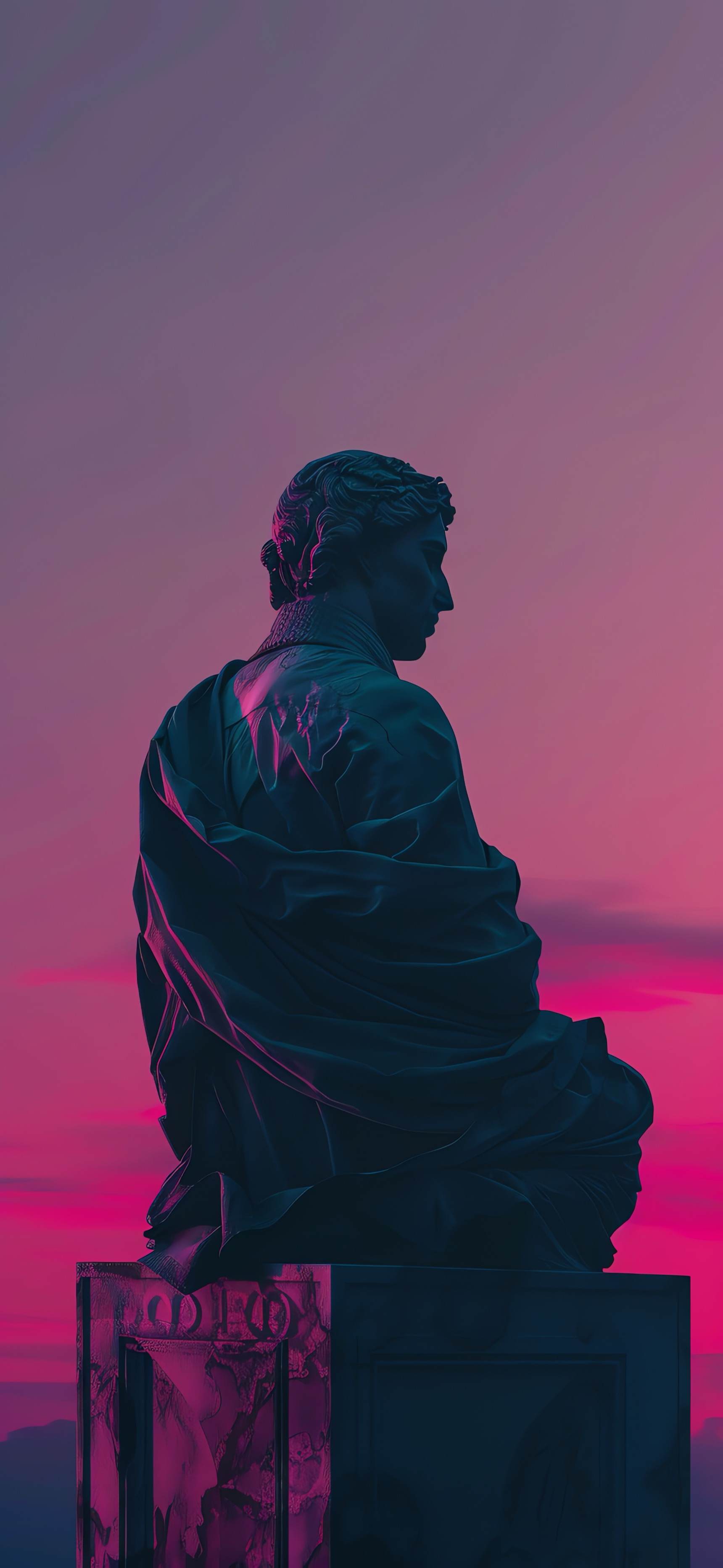 Neon Statue Silhouette - ghetto wallpaper for OpersCraft