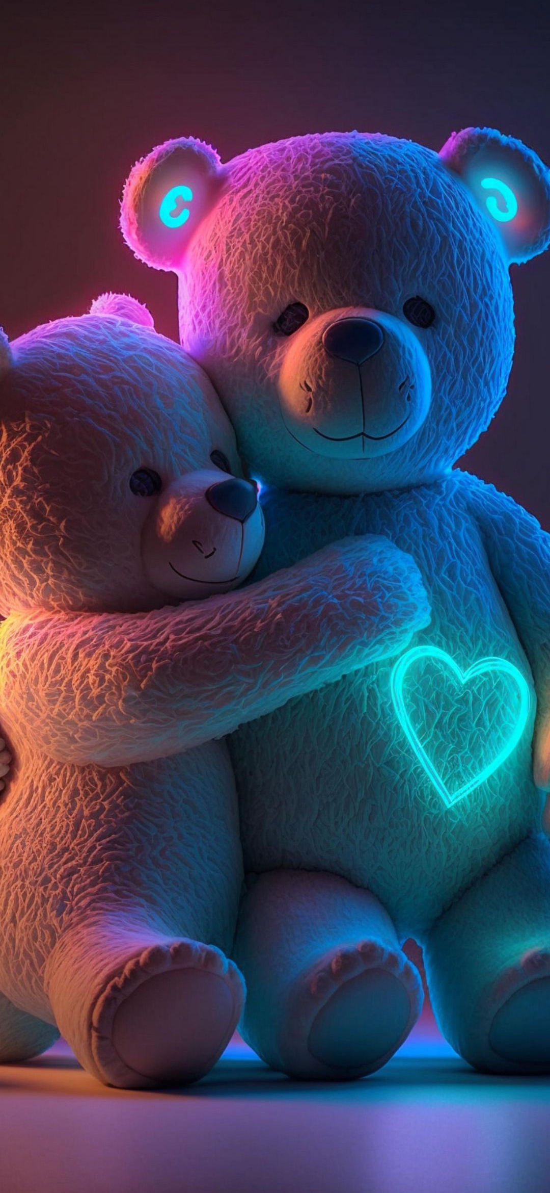 Neon Teddy Bear Hug - random wallpaper for OpersCraft
