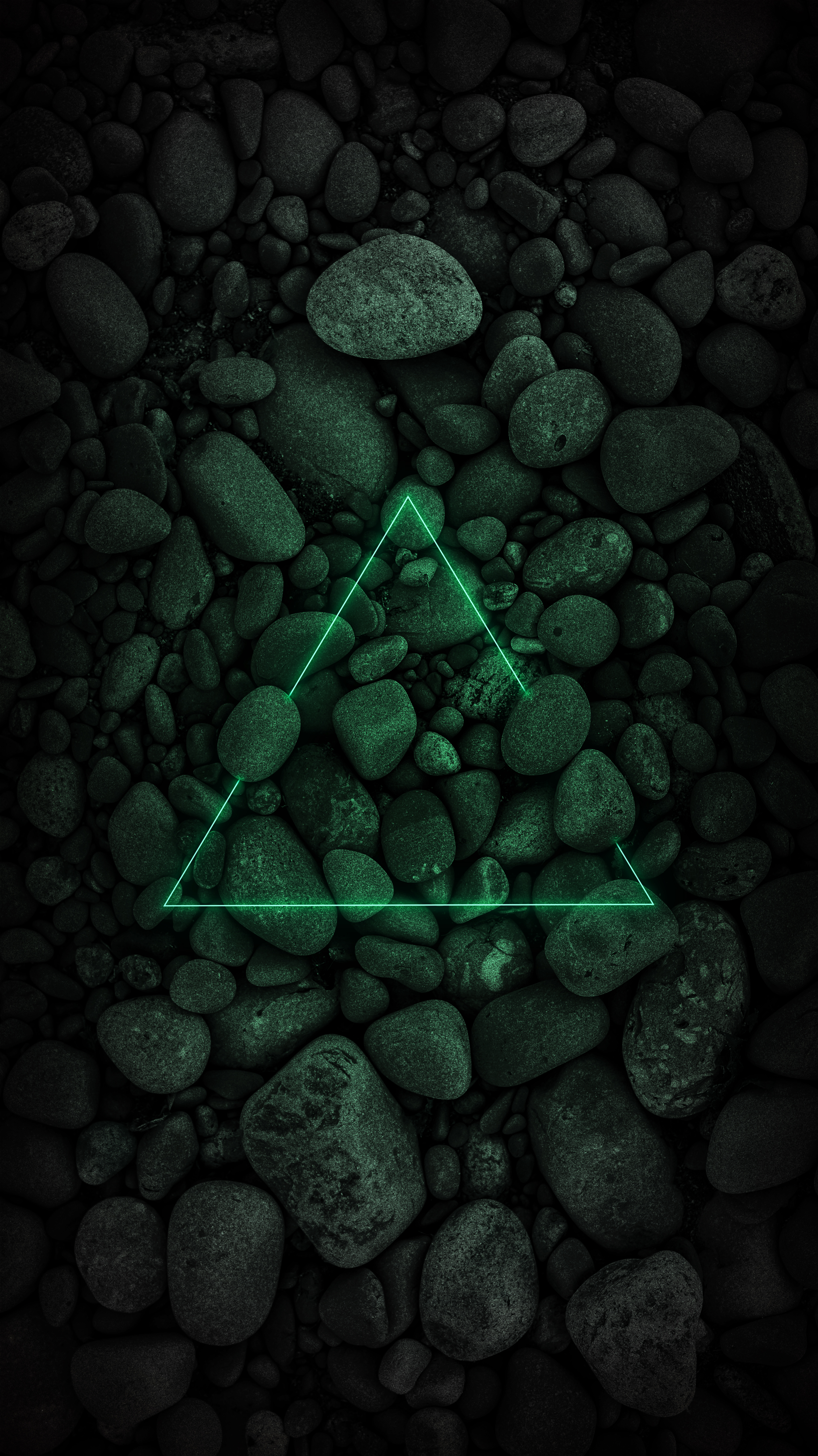 Neon Triangle Rocks - abstract wallpaper for OpersCraft
