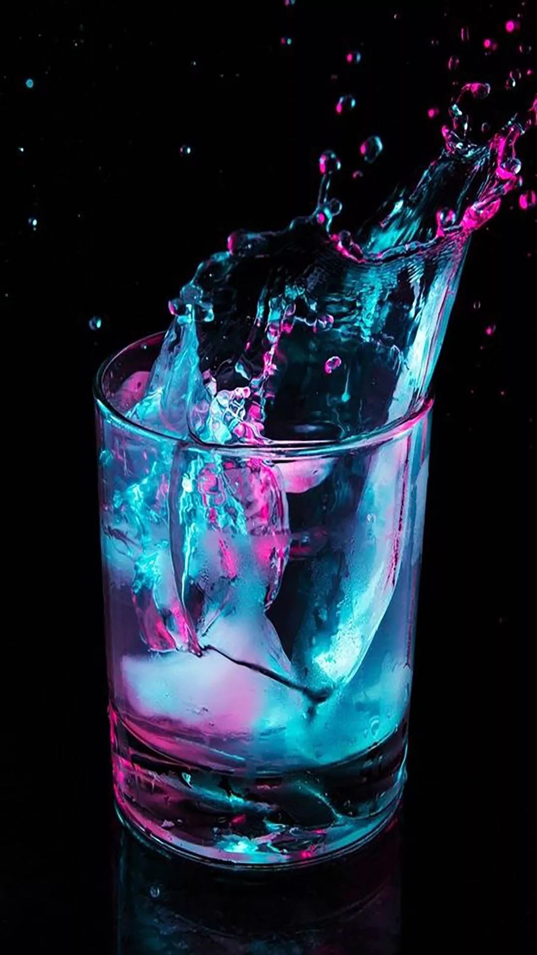 Neon Water Splash - abstract wallpaper for OpersCraft