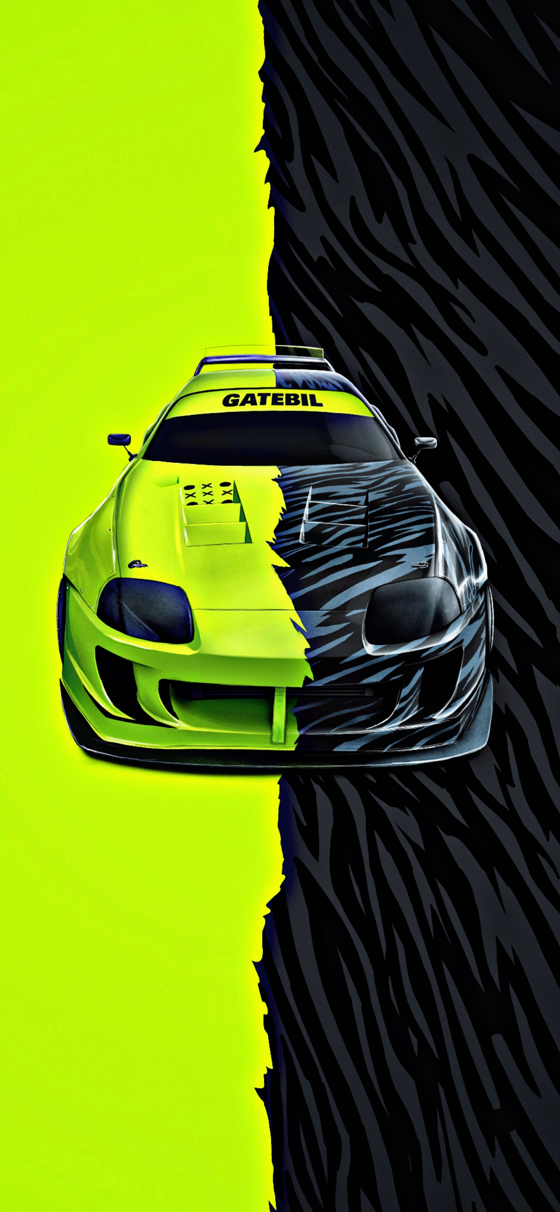 Neon Zebra Car - cars wallpaper for OpersCraft