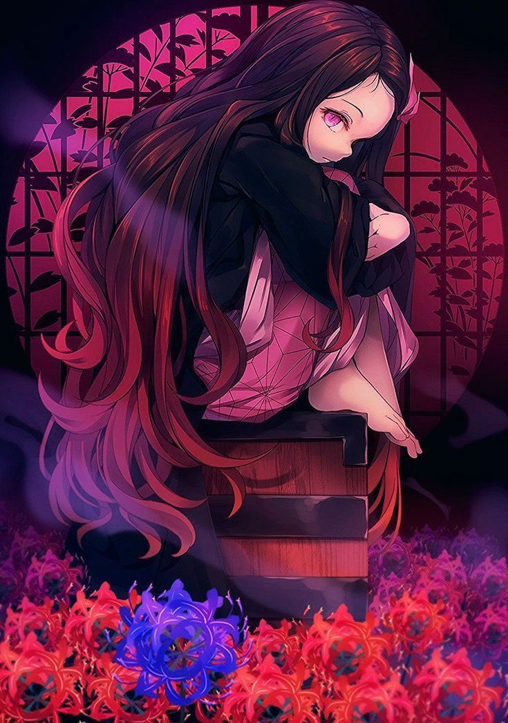 Nezuko in Flower Garden - naruto wallpaper for OpersCraft