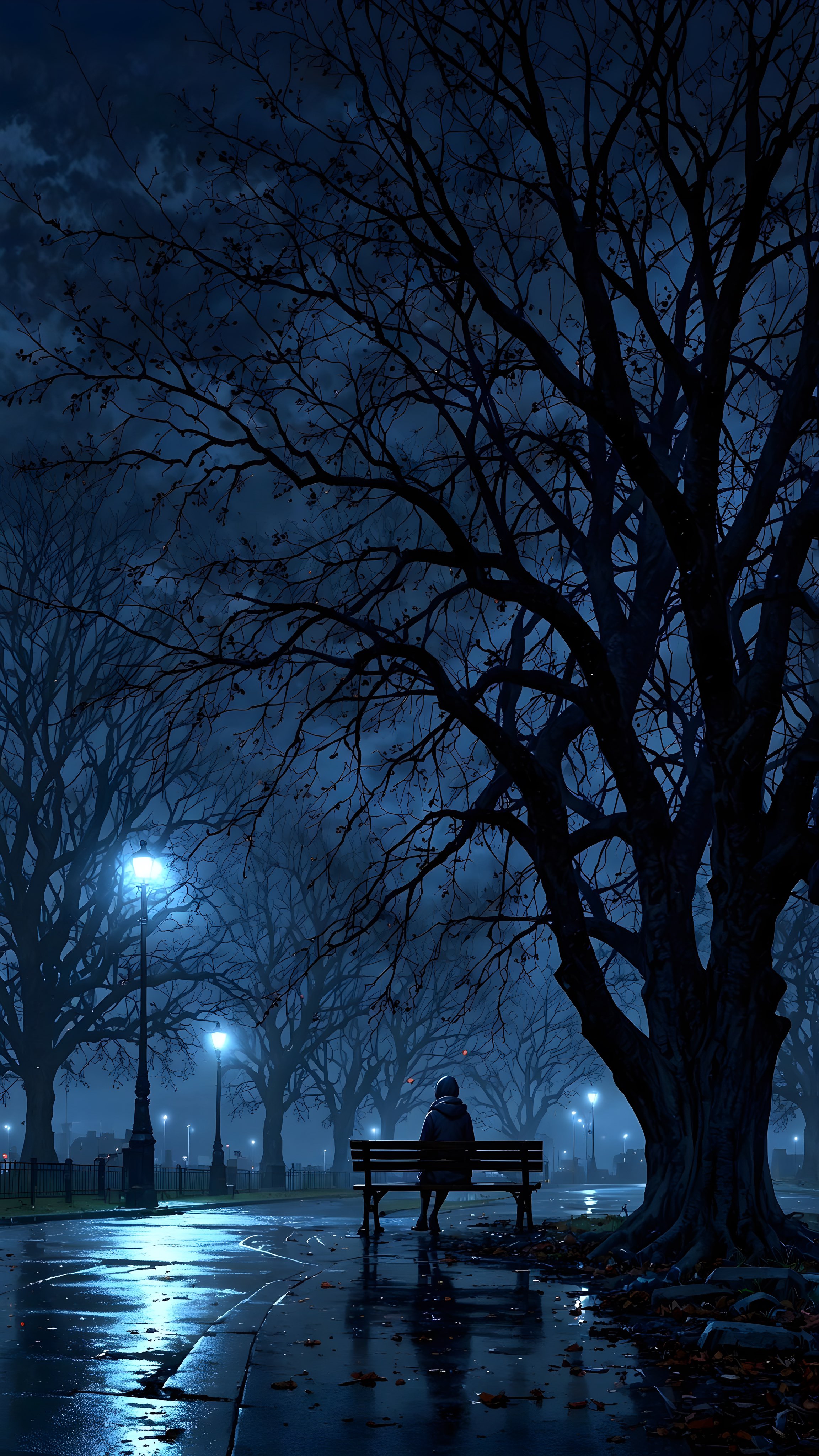 Night Park Solitude - city wallpaper for OpersCraft