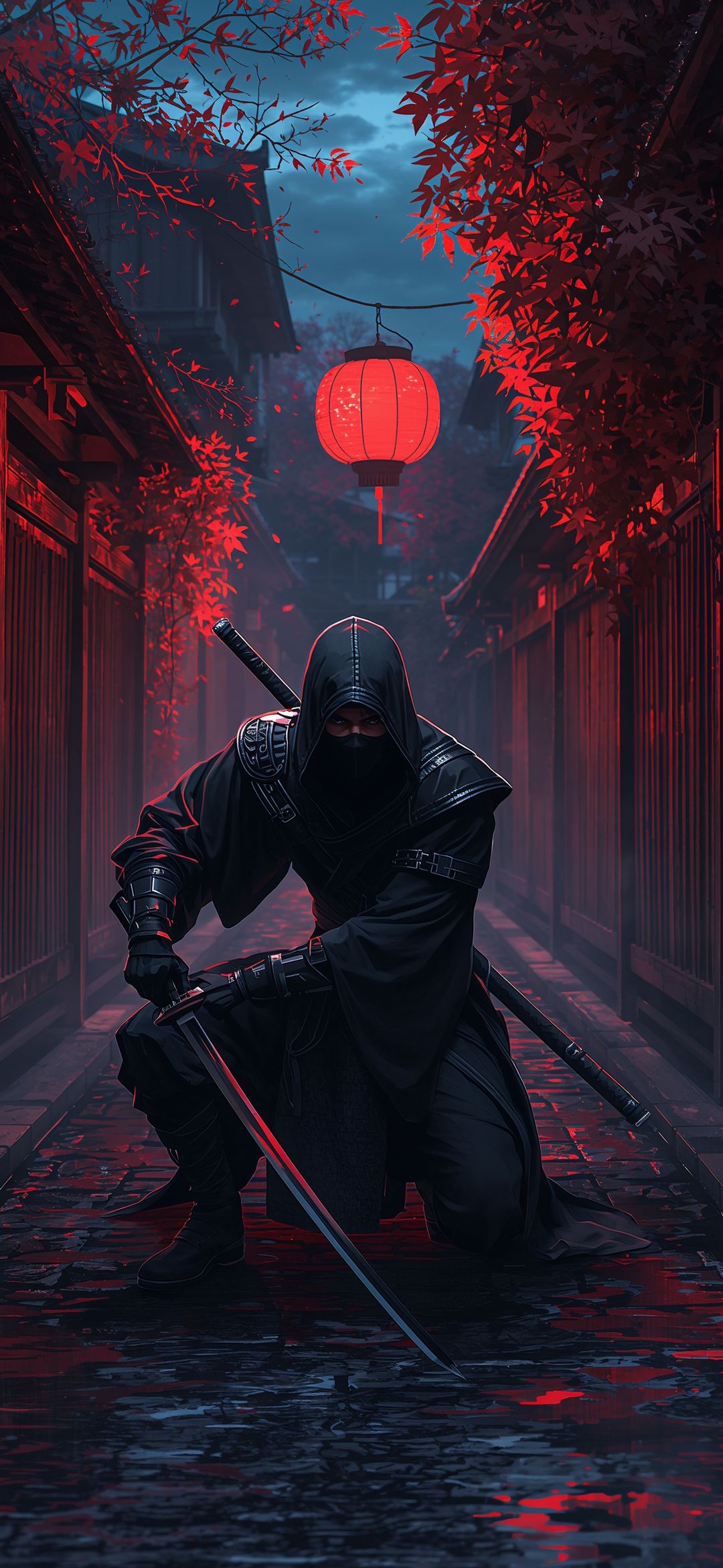 Ninja Alleyway Red Lantern - ghetto wallpaper for OpersCraft