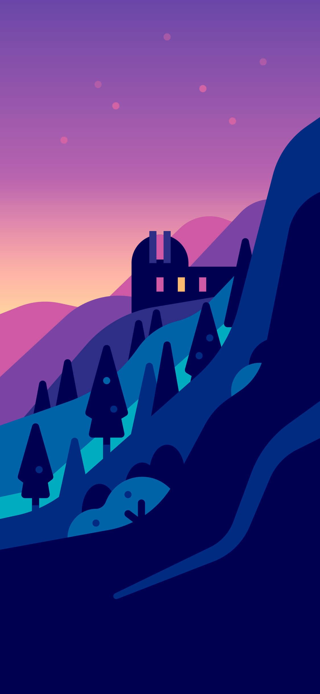 Observatory at Dusk - illustration wallpaper for OpersCraft