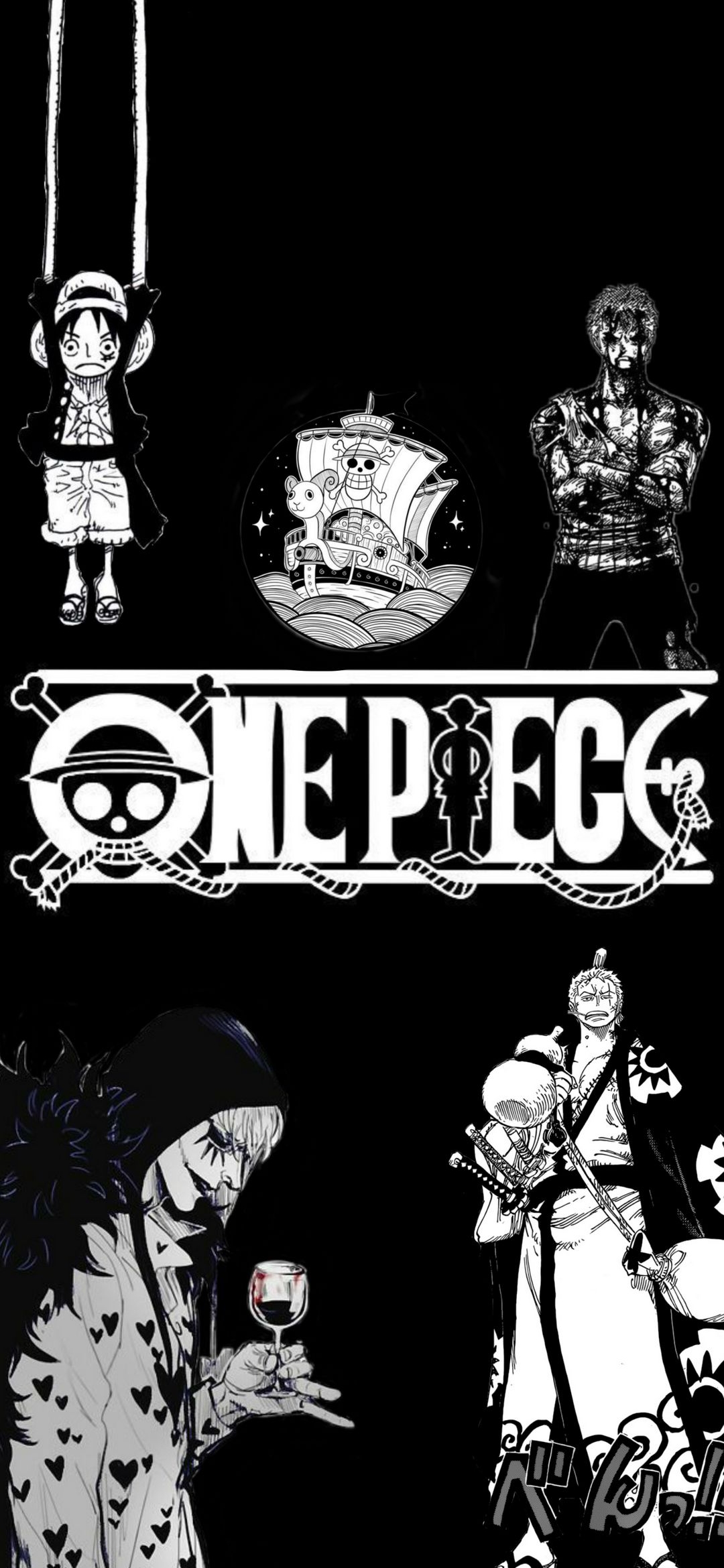 One Piece Black and White - one piece wallpaper for OpersCraft