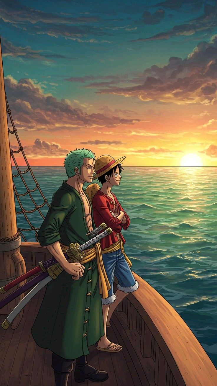 One Piece Sunset Voyage - one piece wallpaper for OpersCraft