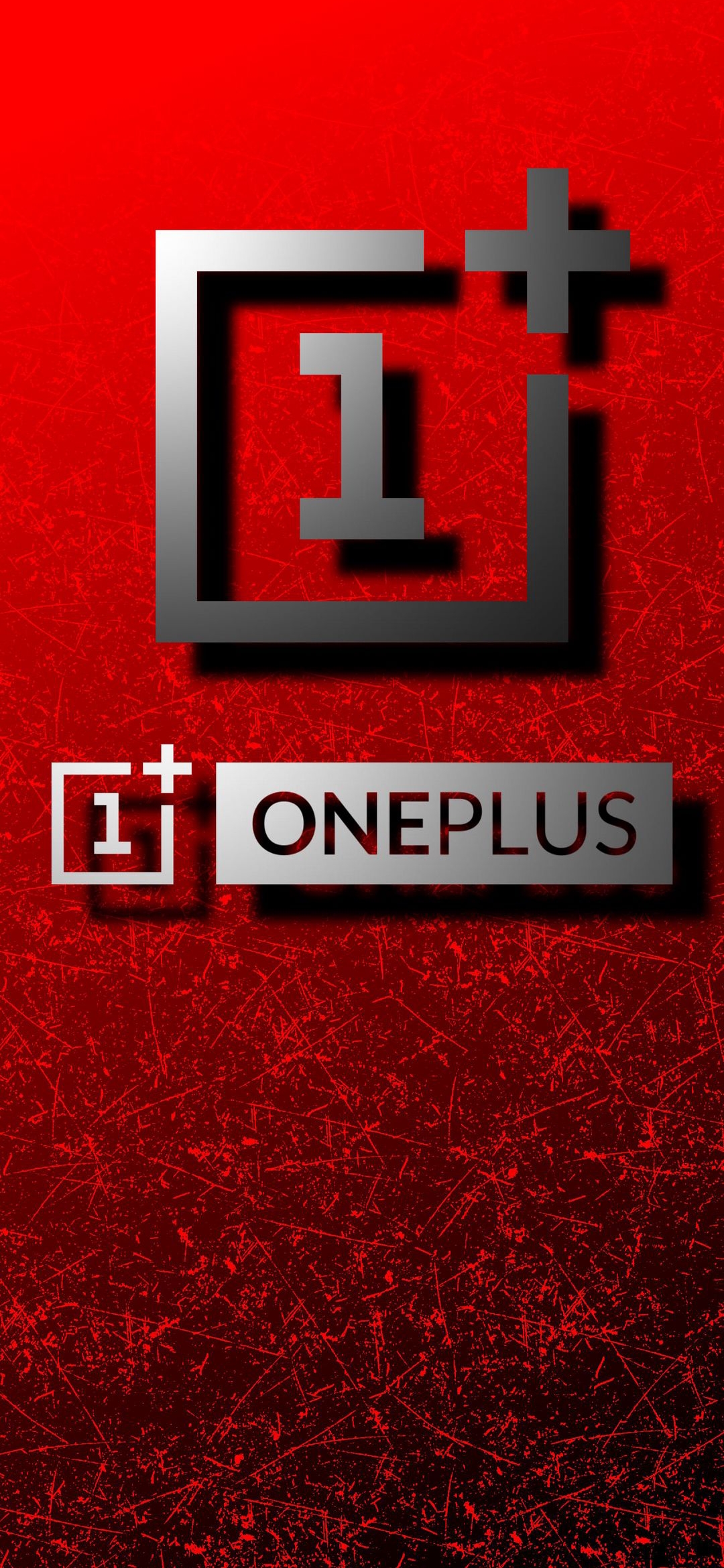 OnePlus Red Grunge - phone wallpaper for OpersCraft