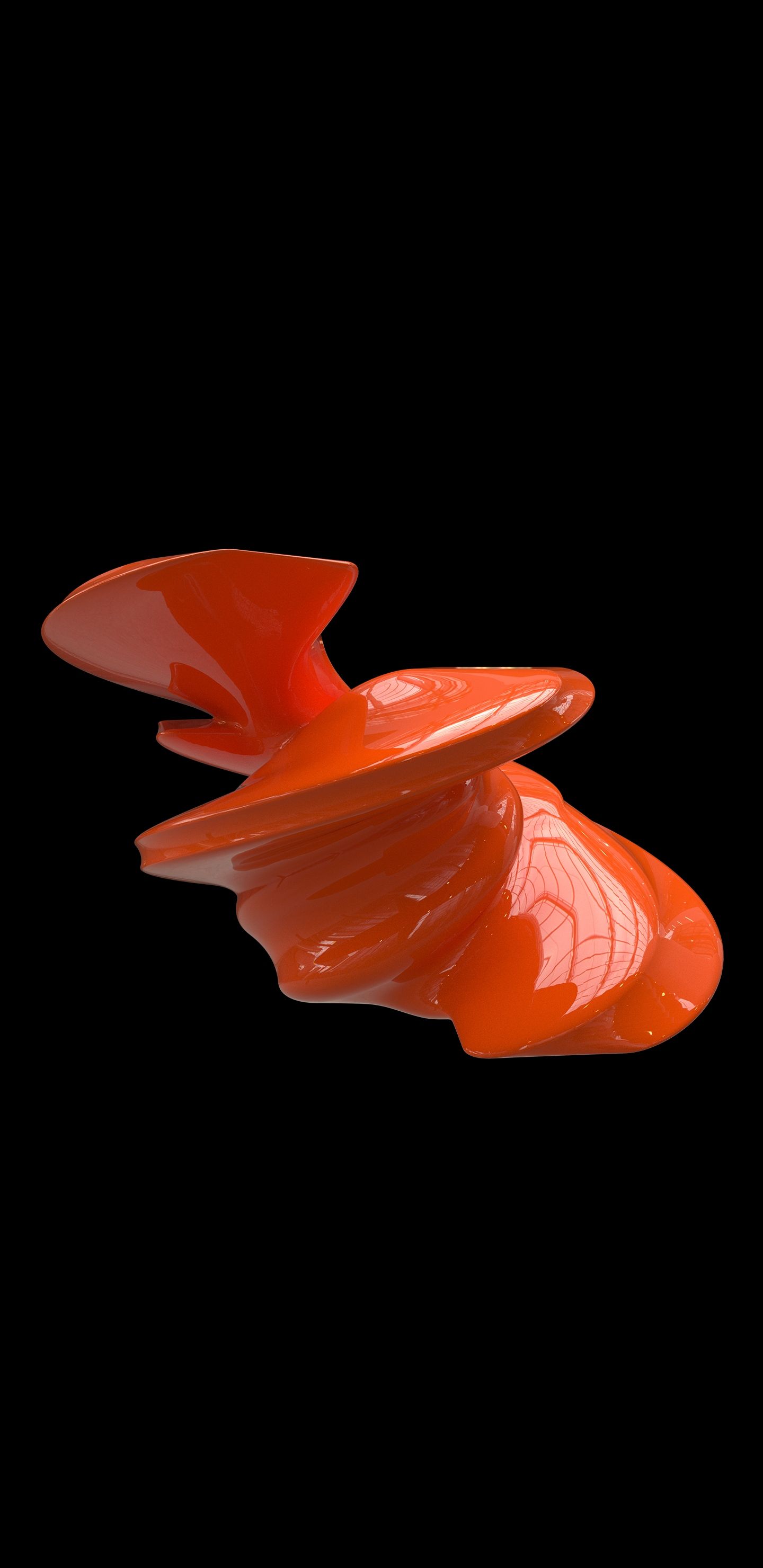 Orange Abstract Sculpture - abstract wallpaper for OpersCraft
