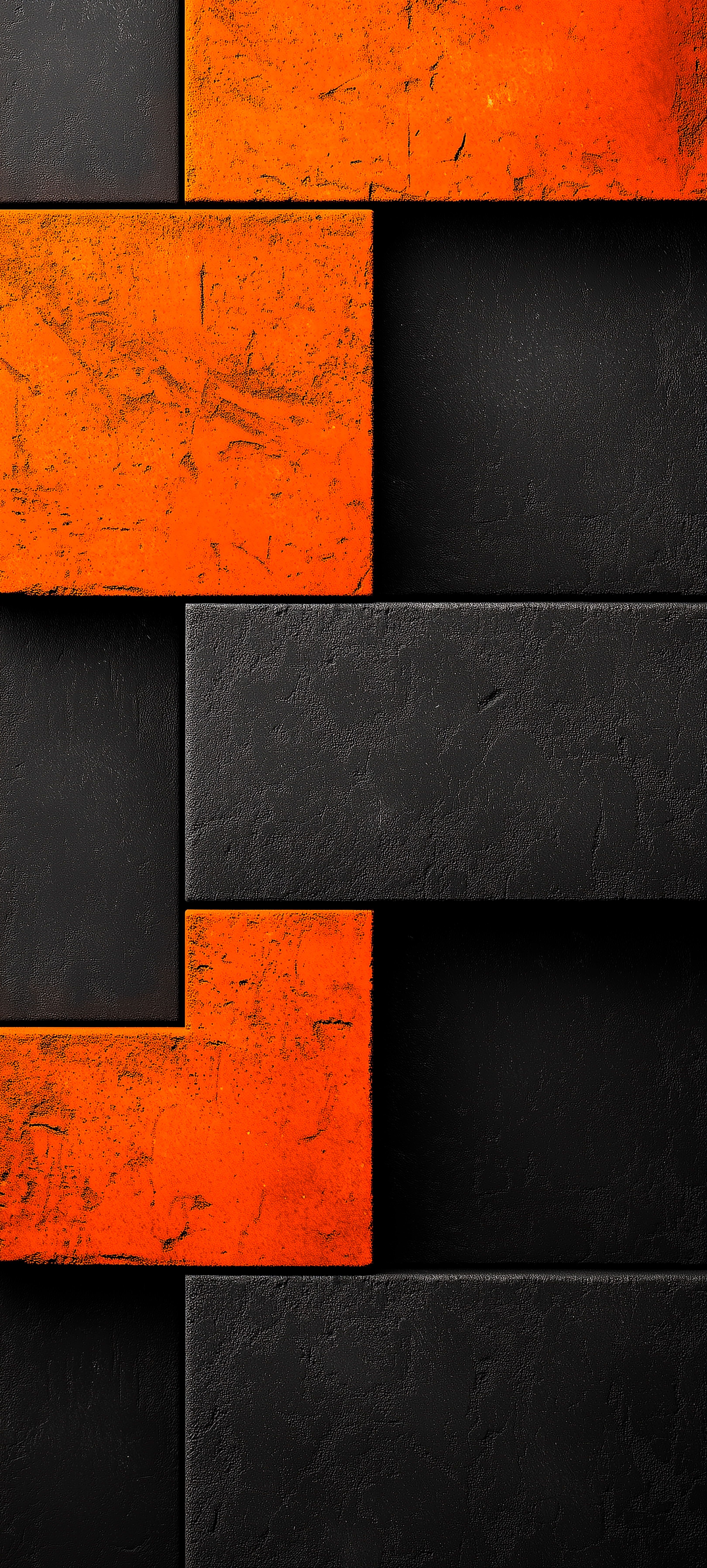 Orange and Black Blocks - abstract wallpaper for OpersCraft
