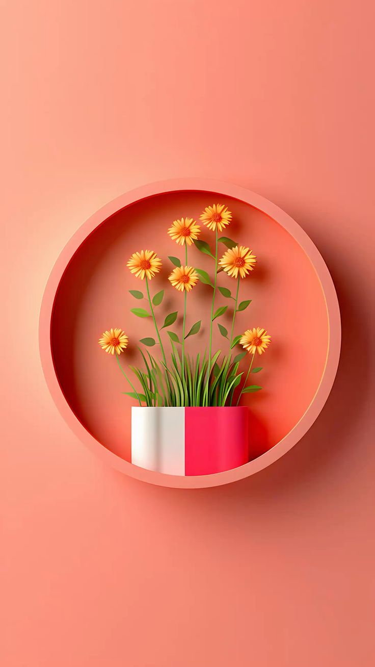 Orange Daisy Arrangement - abstract wallpaper for OpersCraft