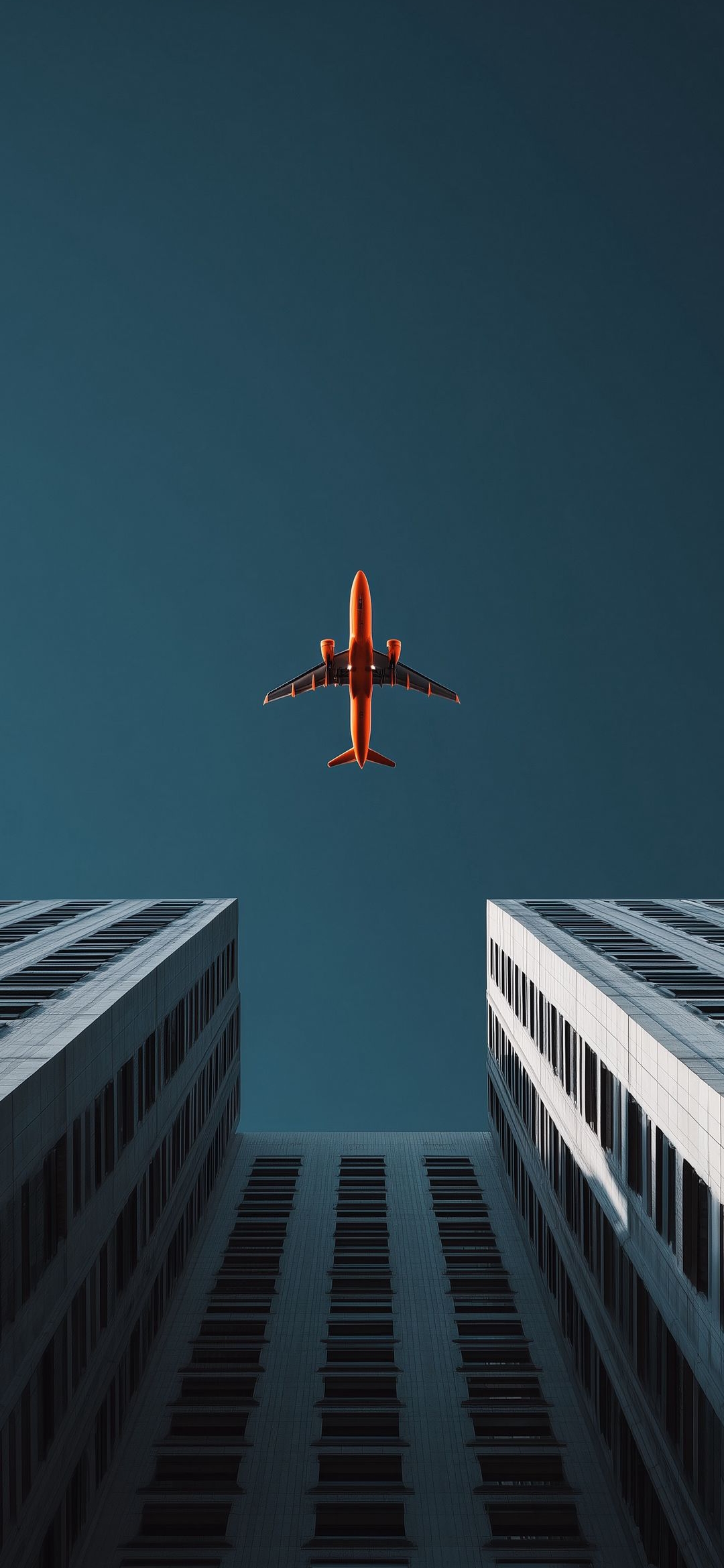Orange Plane Over City - airplane wallpaper for OpersCraft