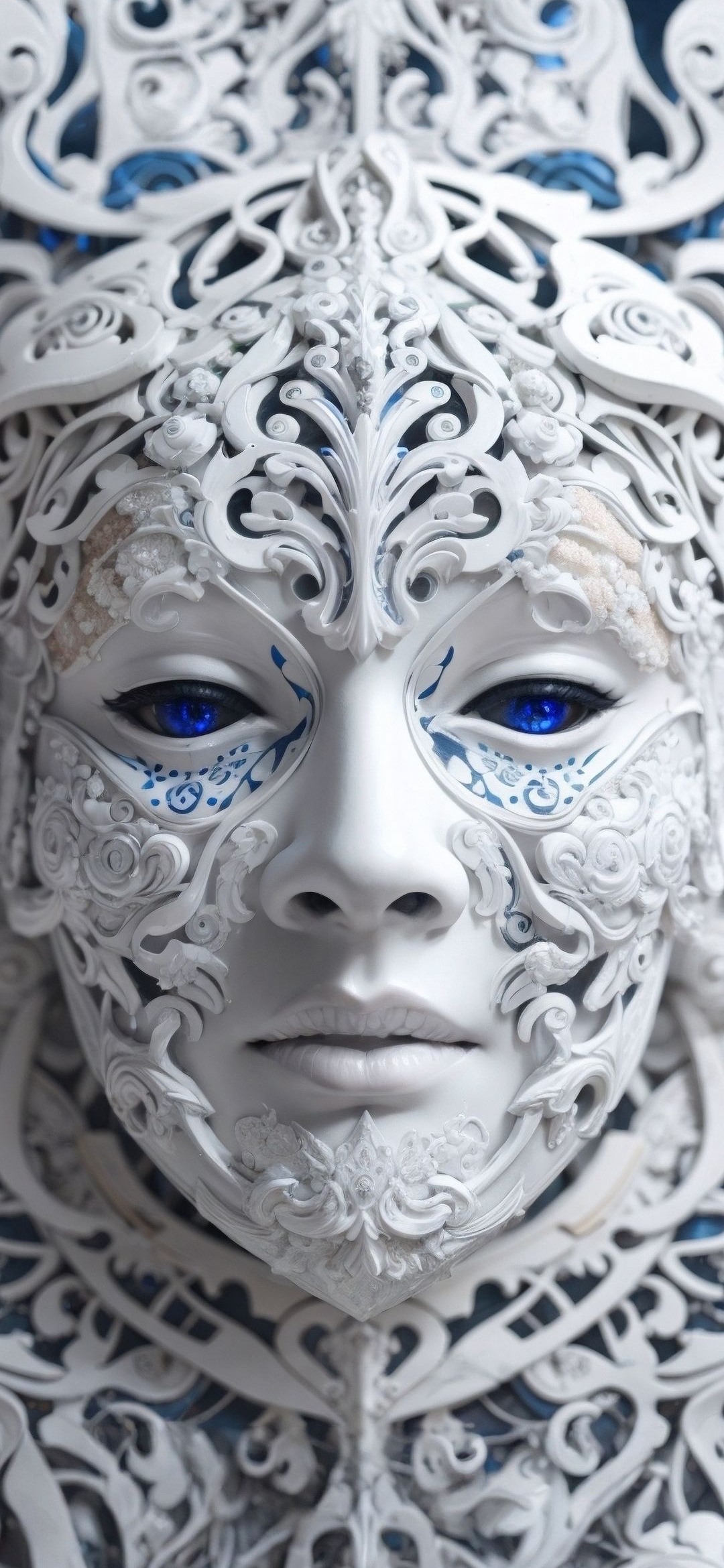 Ornate Mask with Blue Eyes - fantasy wallpaper for OpersCraft