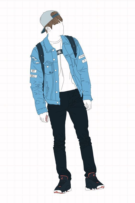 Outline Fashion Illustration - illustration wallpaper for OpersCraft