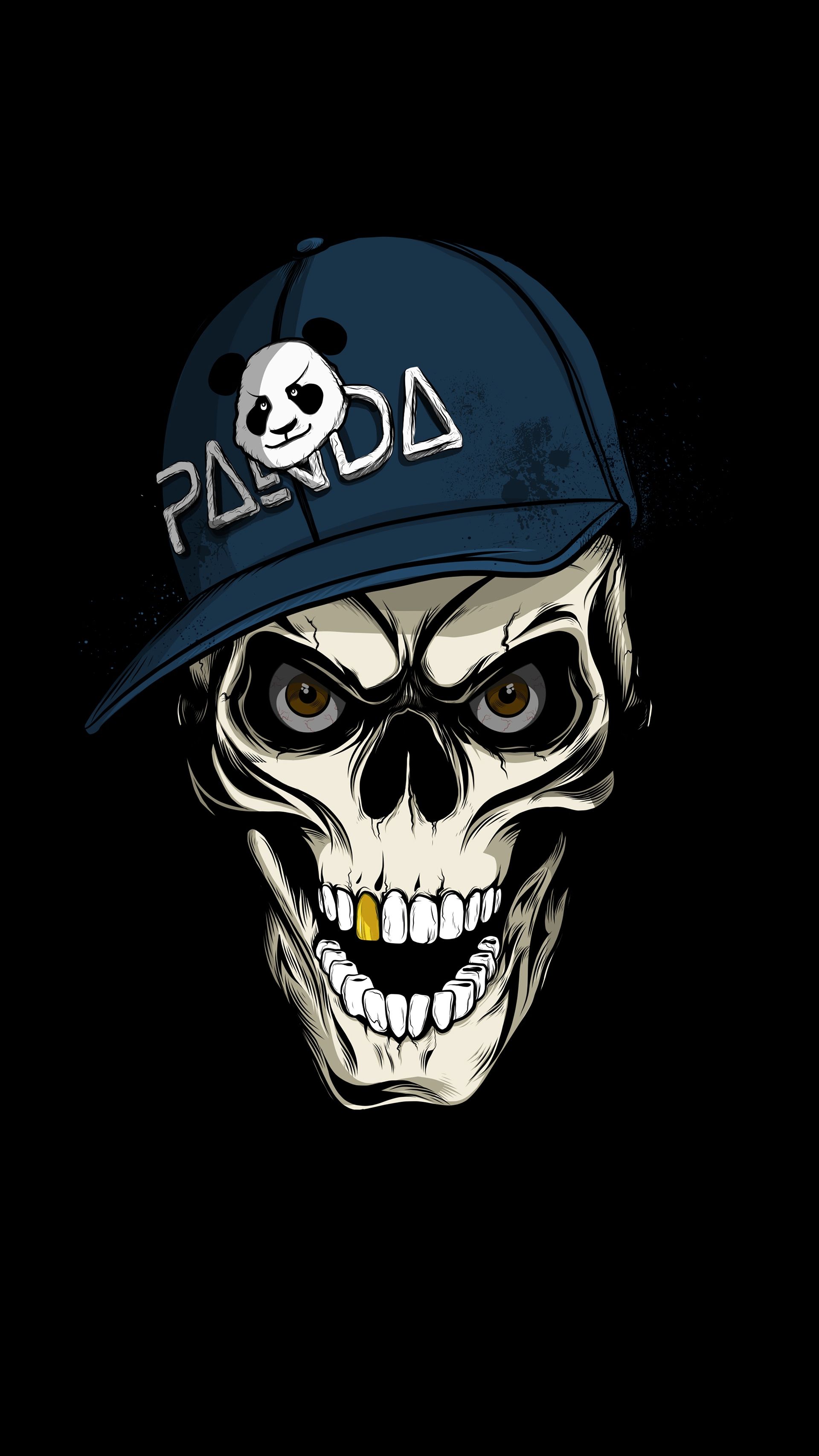 Panda Skull with Cap - skull wallpaper for OpersCraft