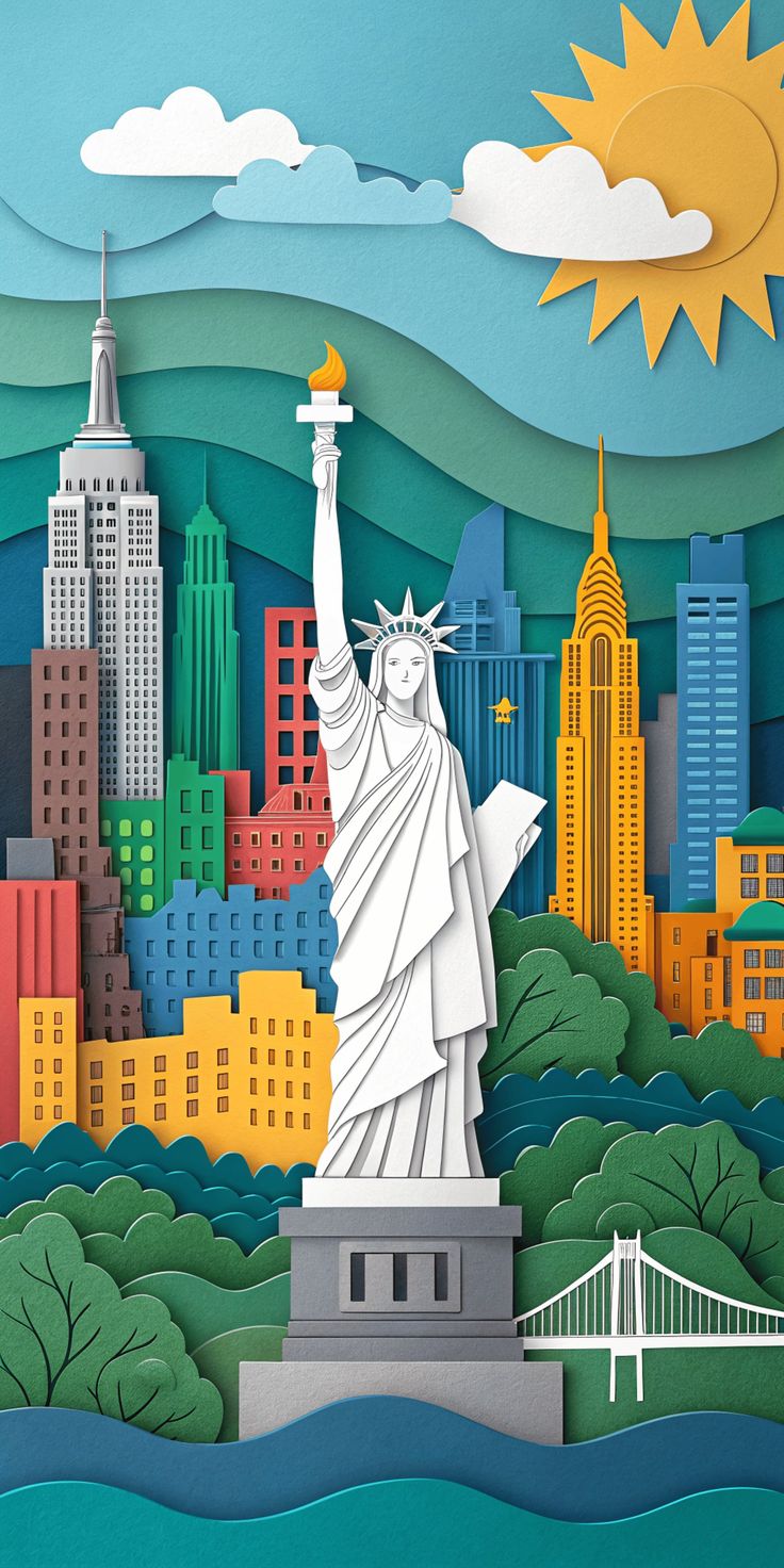 Papercut New York City - city wallpaper for OpersCraft