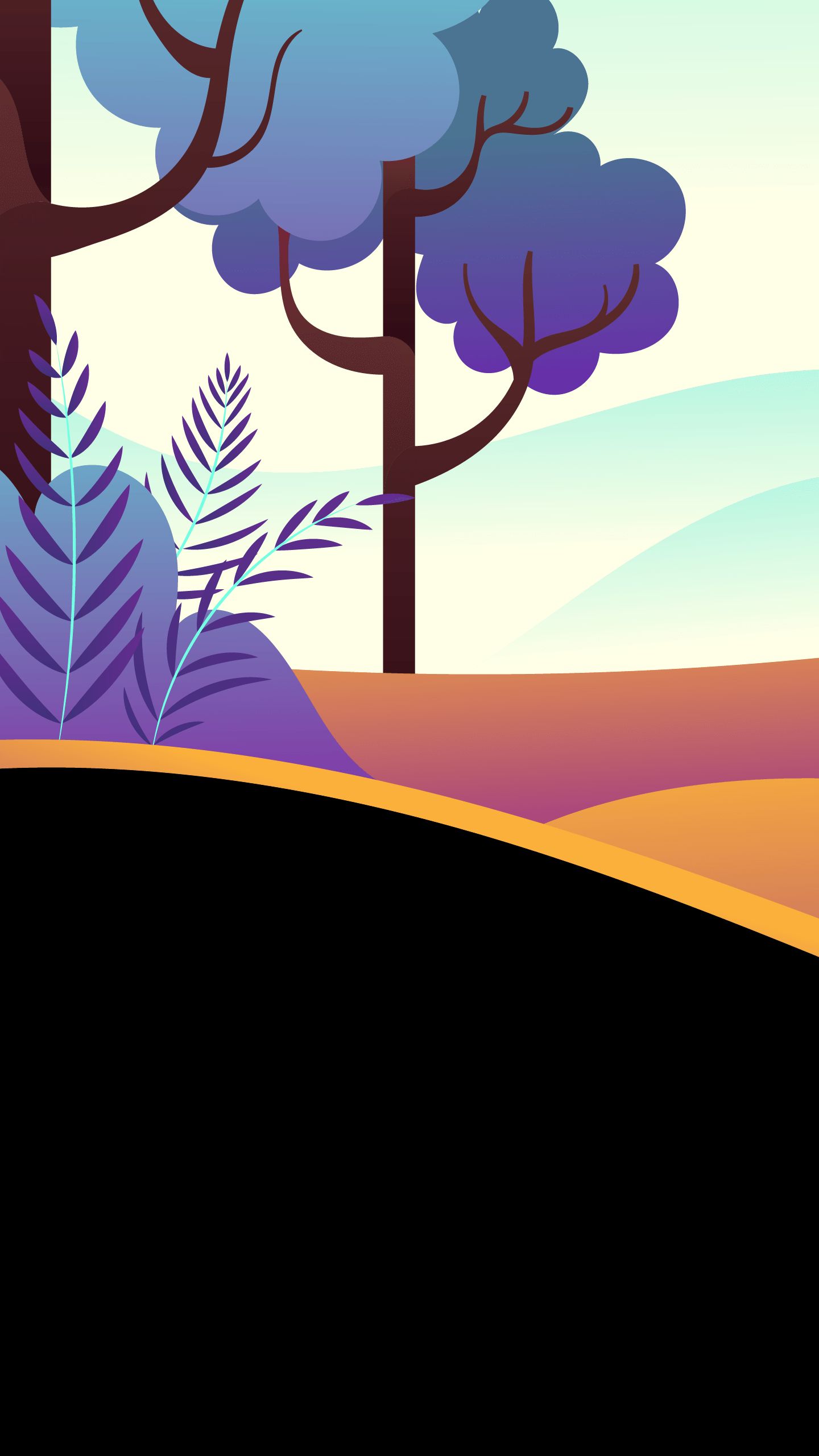 Pastel Forest Illustration - illustration wallpaper for OpersCraft