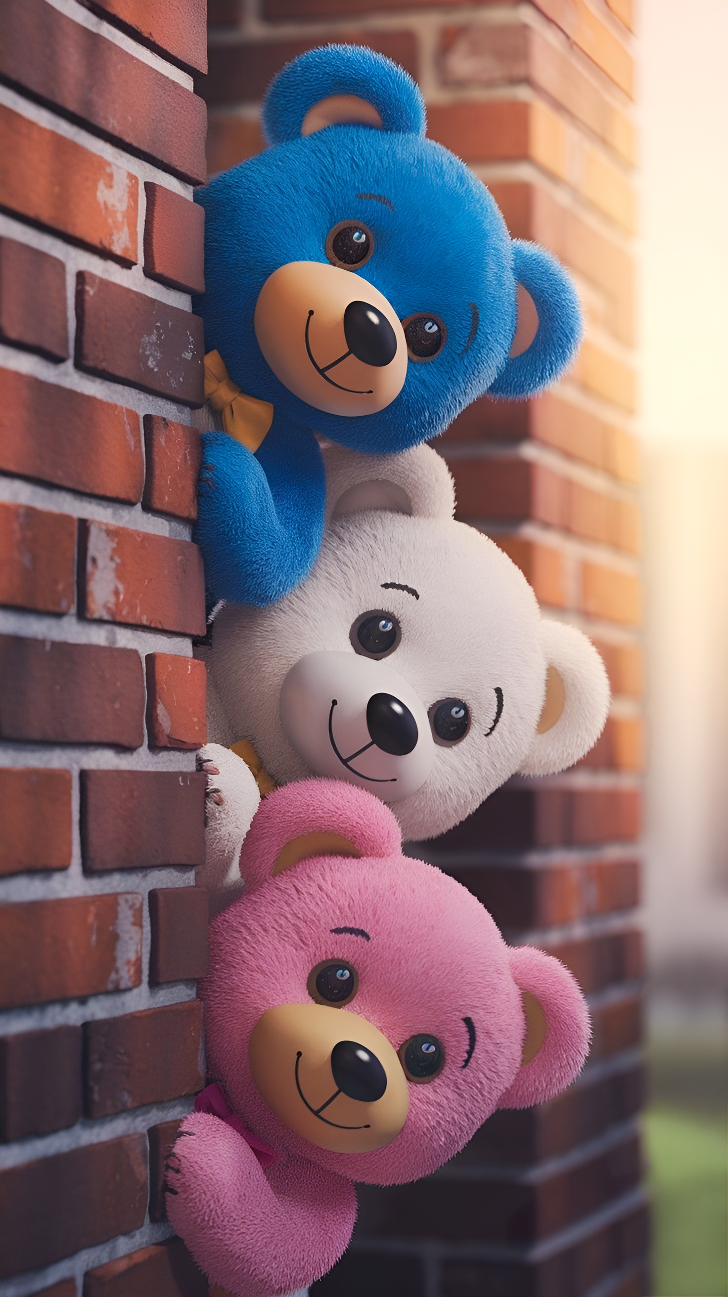 Peek-a-Boo Teddy Bears - cute wallpaper for OpersCraft