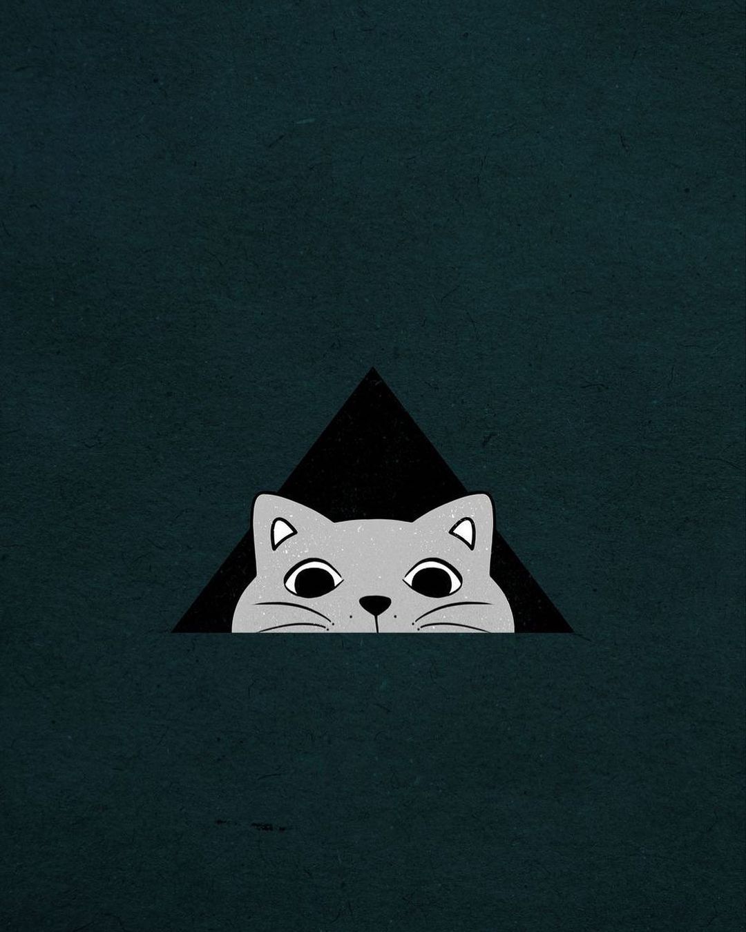 Peeking Cat Illustration - cat wallpaper for OpersCraft
