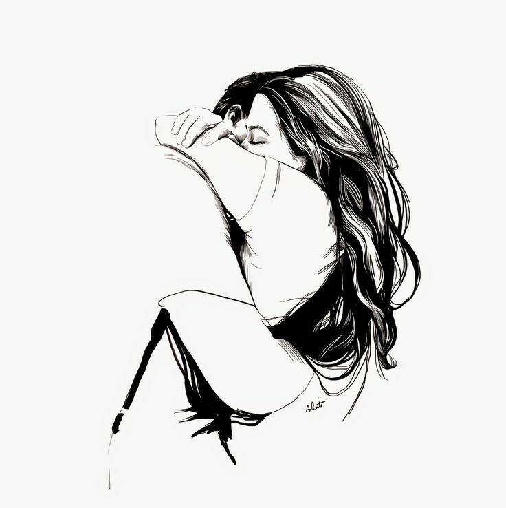 Pensive Woman Sketch - sketch wallpaper for OpersCraft