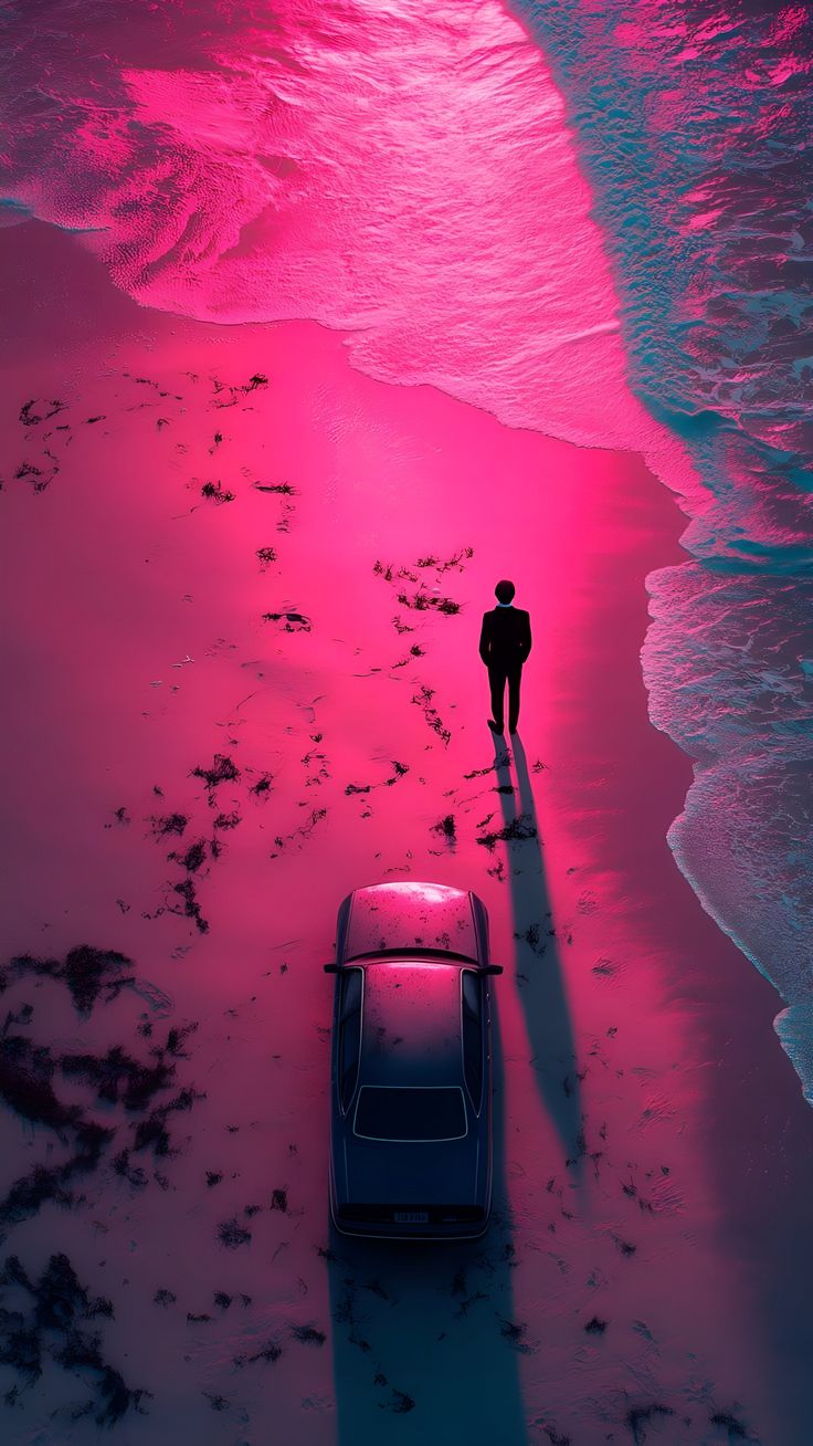 Pink Beach Dreamscape - abstract wallpaper for OpersCraft