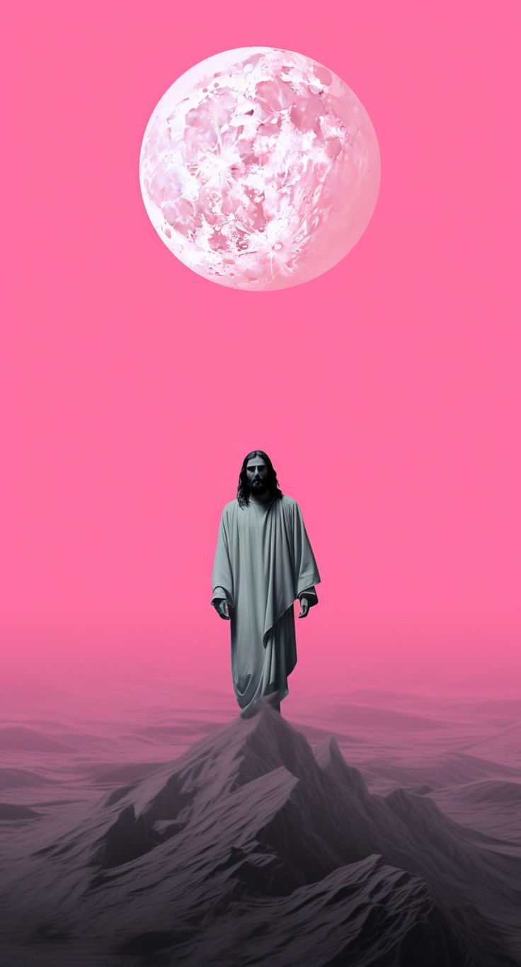 Pink Moon Figure - spiritual wallpaper for OpersCraft