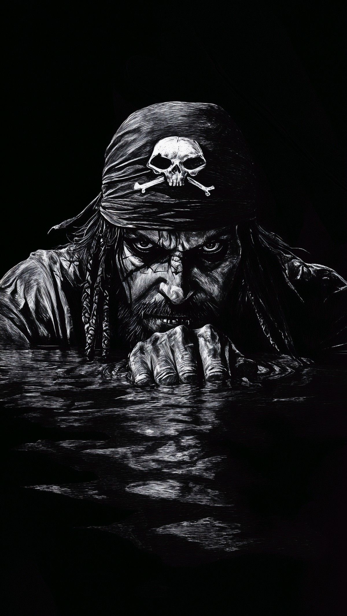 Pirate in Dark Waters - pirates wallpaper for OpersCraft