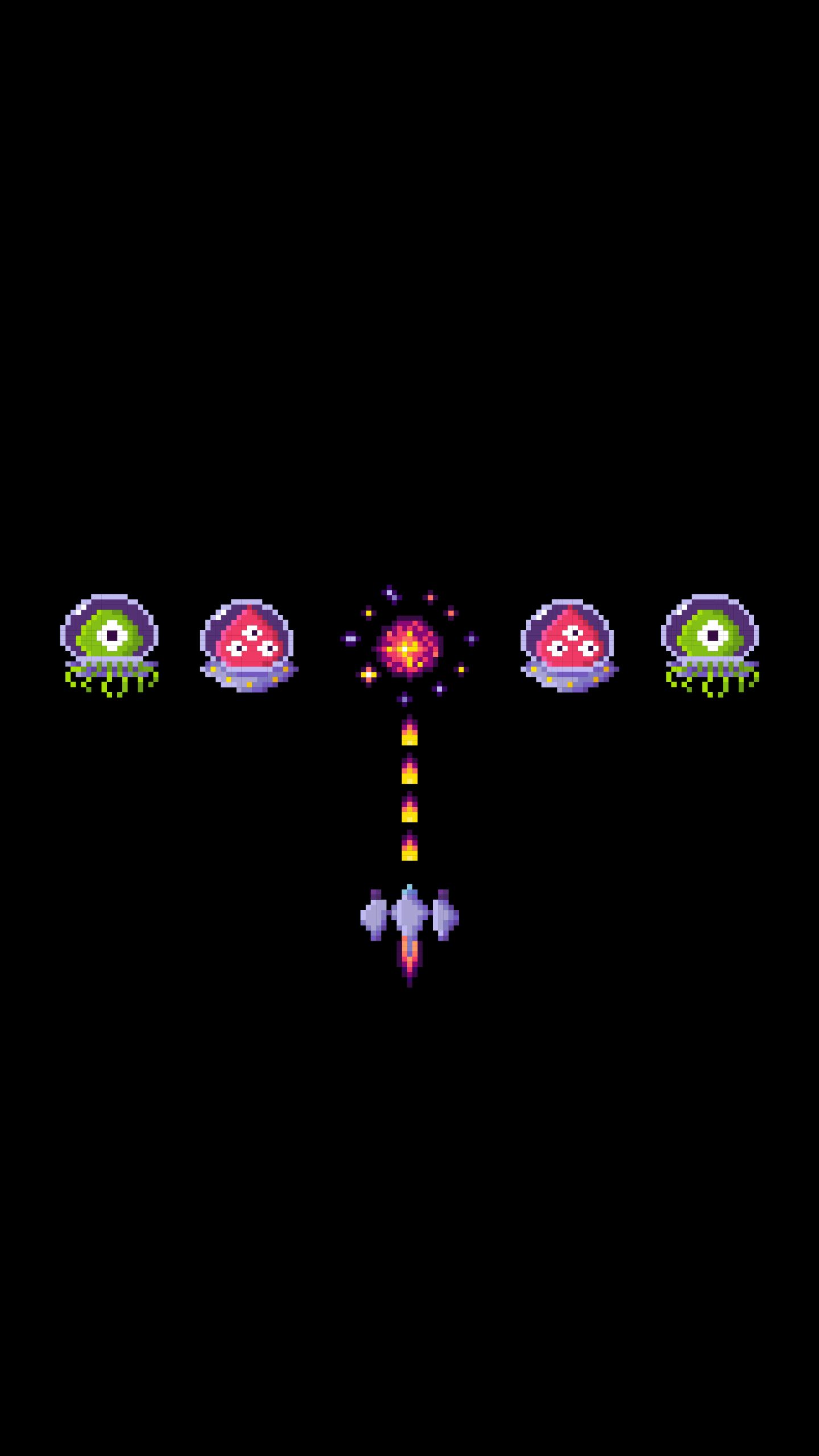 Pixel Space Invaders - random wallpaper for OpersCraft