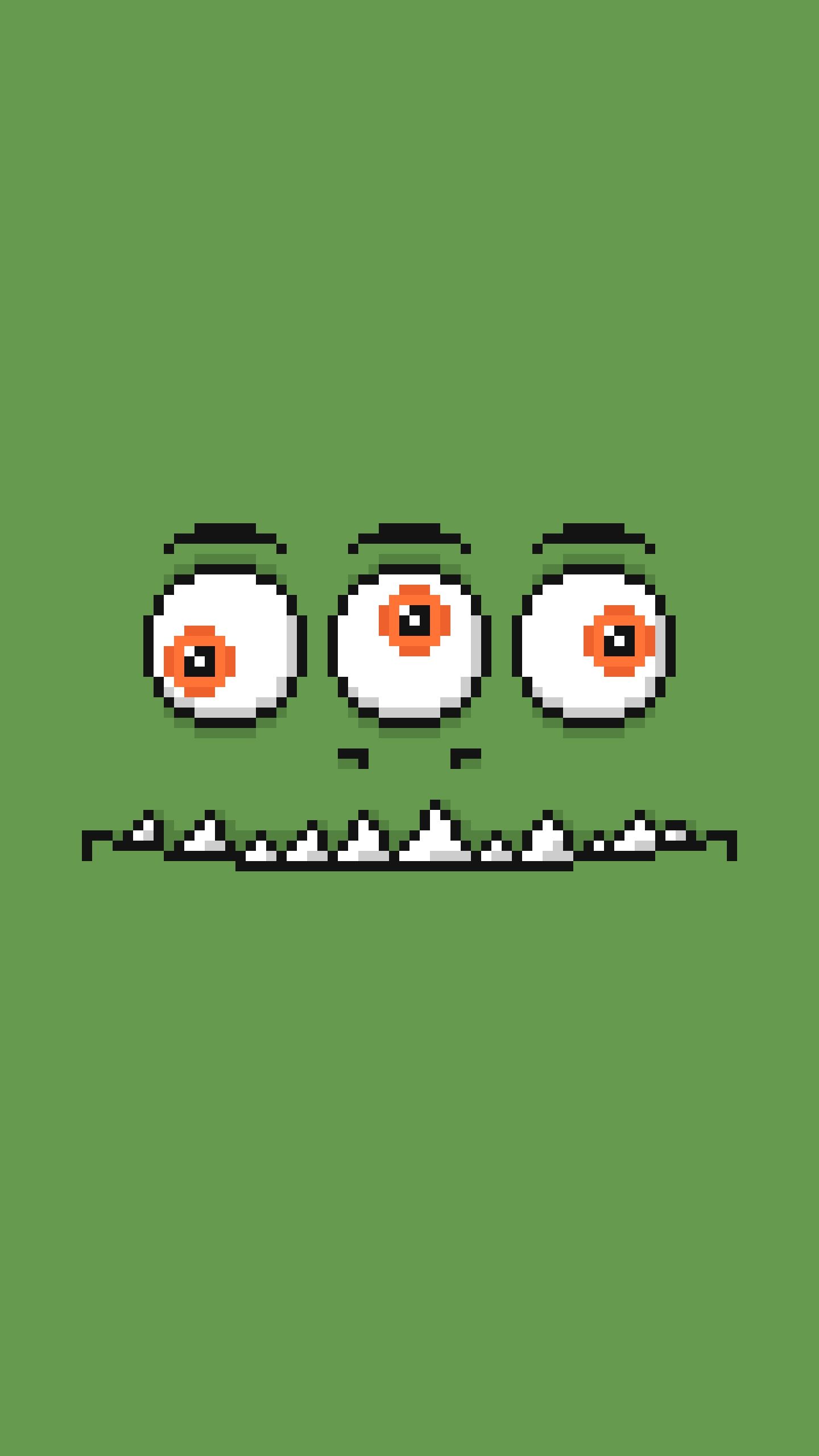 Pixelated Green Monster Face - random wallpaper for OpersCraft