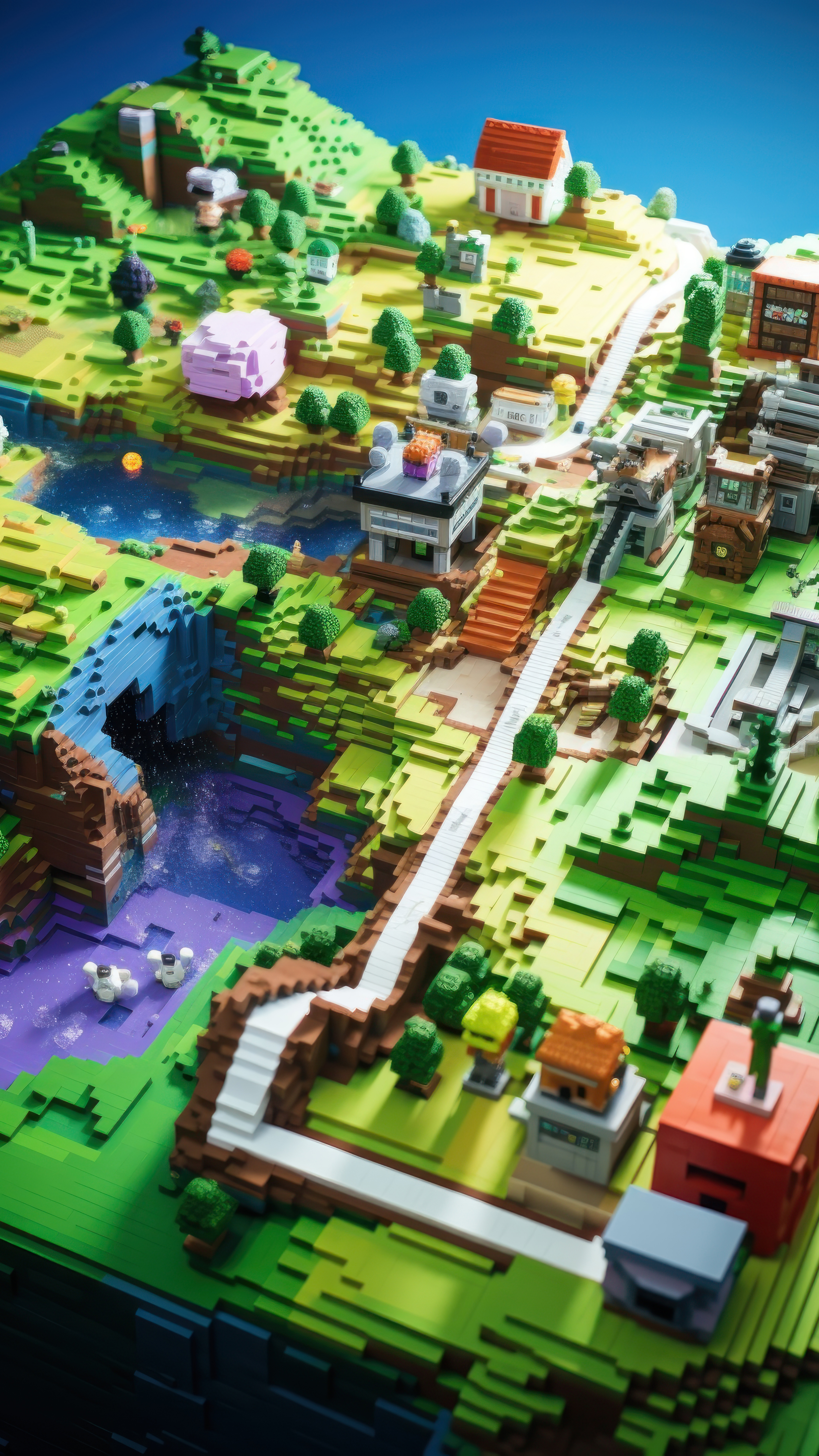 Pixelated Minecraft Landscape - minecraft wallpaper for OpersCraft