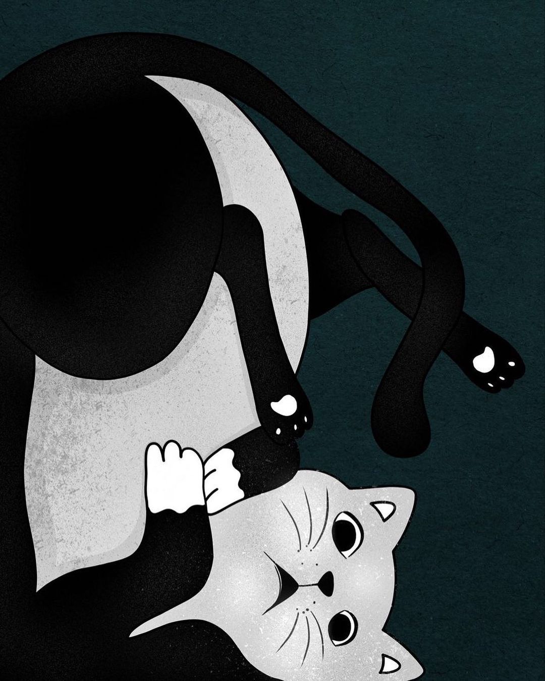 Playful Cat Illustration - cat wallpaper for OpersCraft