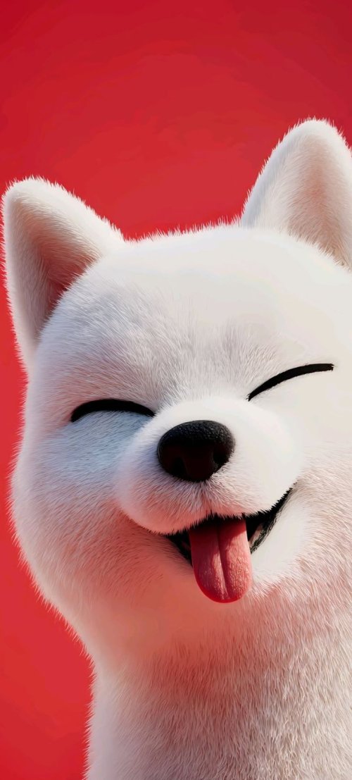 Happy White Puppy Portrait - Related OpersCraft wallpaper
