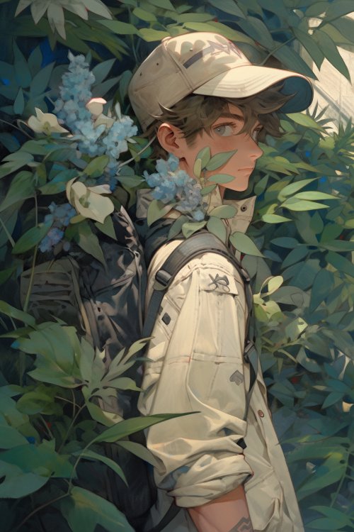Anime Boy Amidst Flowers - Related StockWalls wallpaper