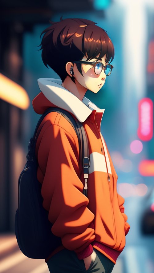 Anime Boy City Stroll - anime boy Wallpaper
