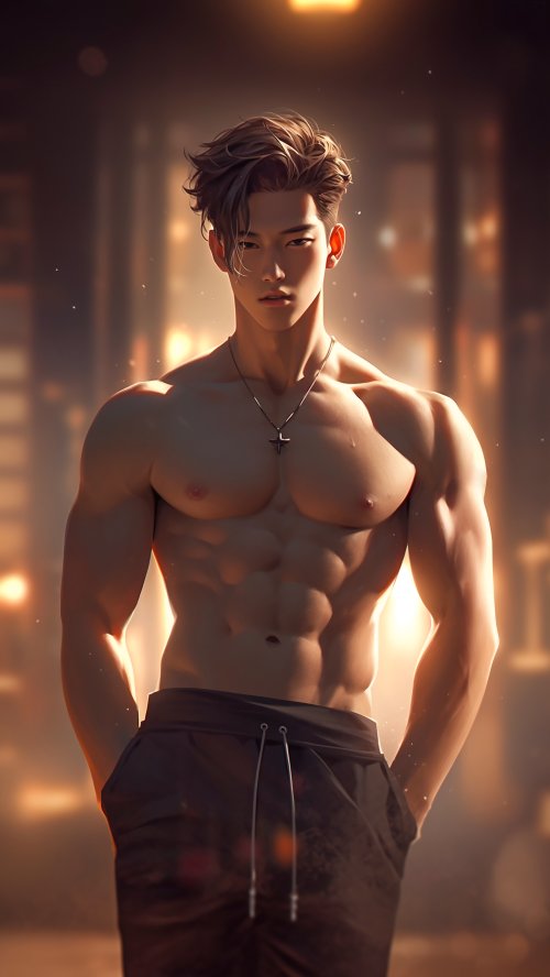 Muscular Anime Boy Portrait - Related OpersCraft wallpaper