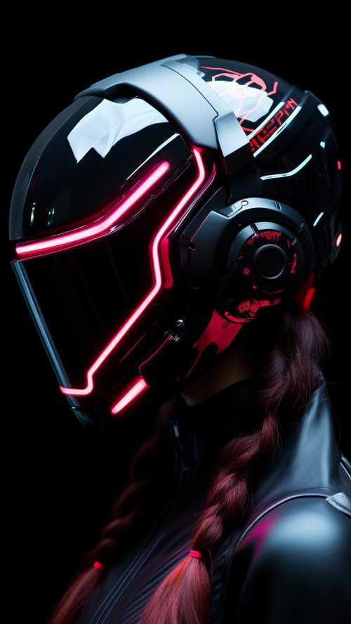 Neon Cyberpunk Tech Helmet - Related OpersCraft wallpaper