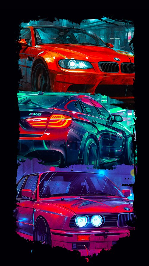 Neon BMW Car Collage - bmw Wallpaper