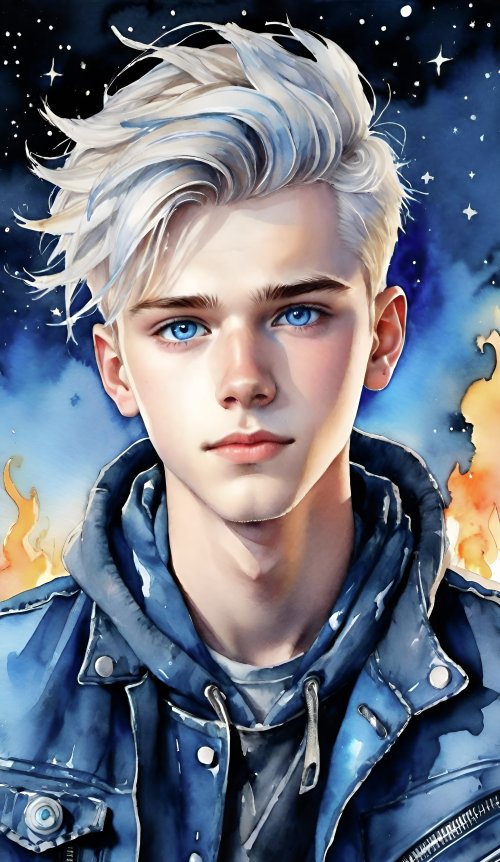 Anime Boy Blue Eyes - Related Tablet wallpaper