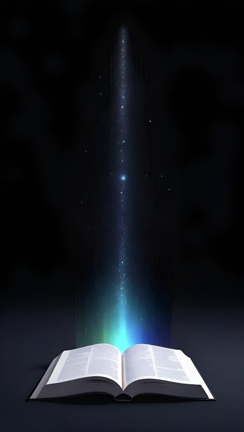 Magical Glowing Open Book - fantasy Wallpaper